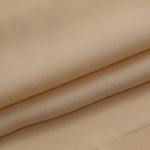 Cream Solid Double Georgette Fabric LID-14 - TradeUNO