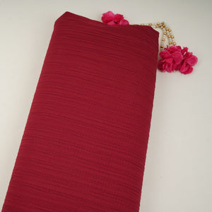Red Solid Crushed Poplin LI-32164 - TradeUNO