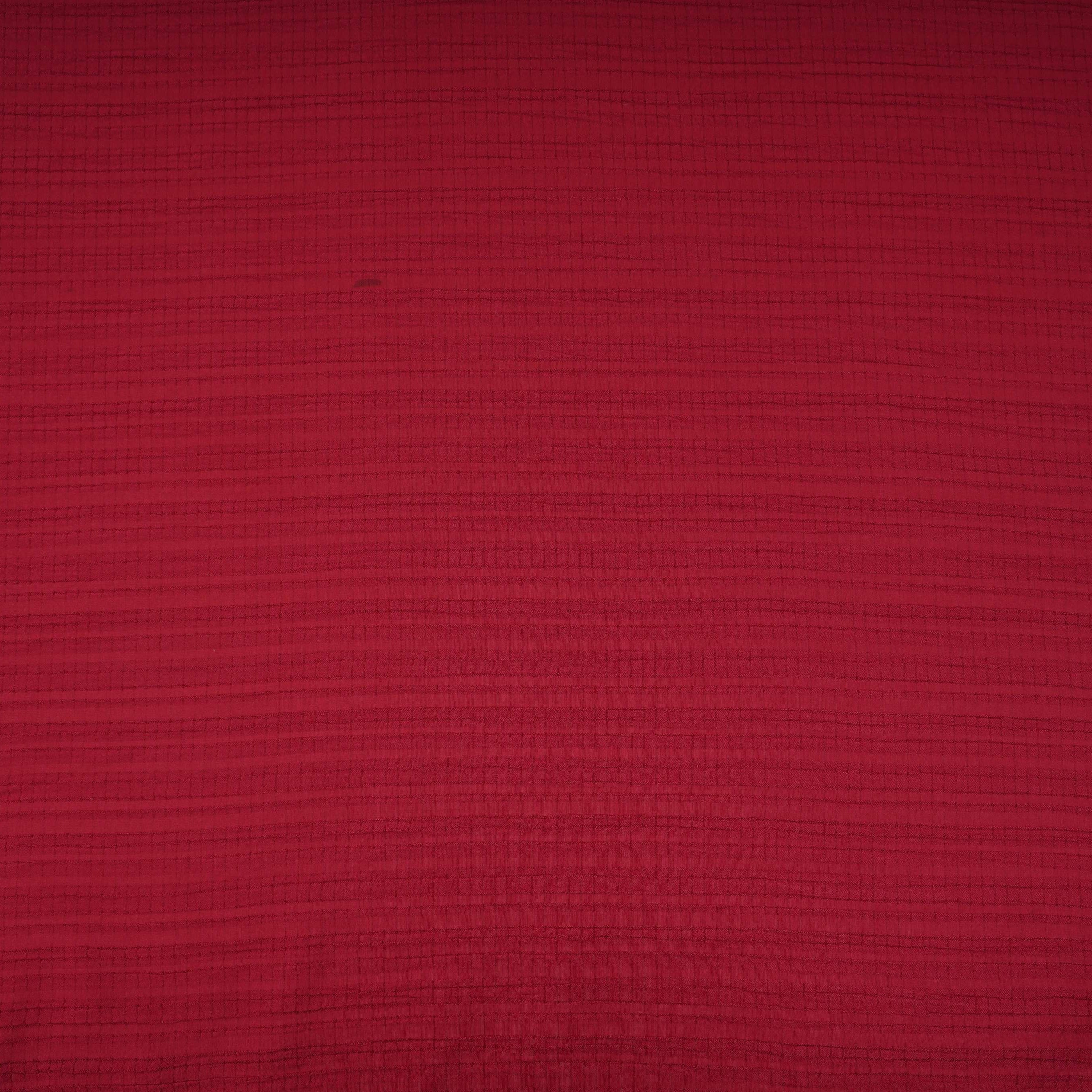 Red Solid Crushed Poplin LI-32164 - TradeUNO
