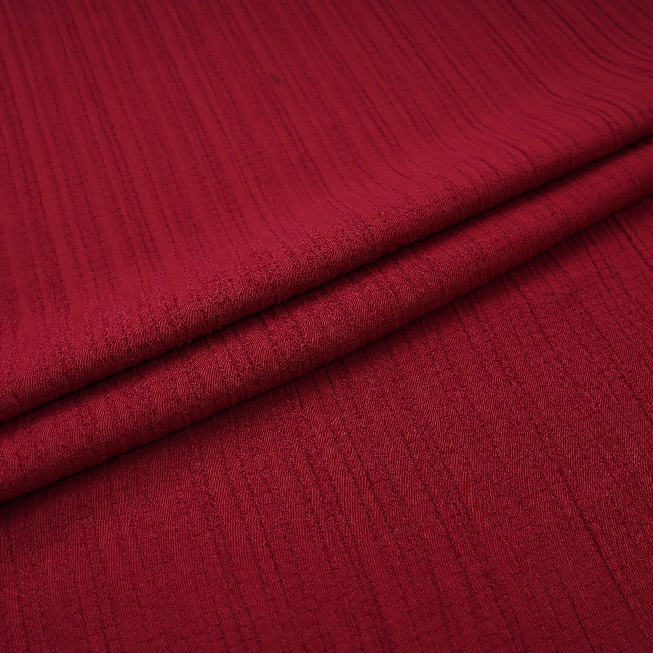 Red Solid Crushed Poplin LI-32164 - TradeUNO
