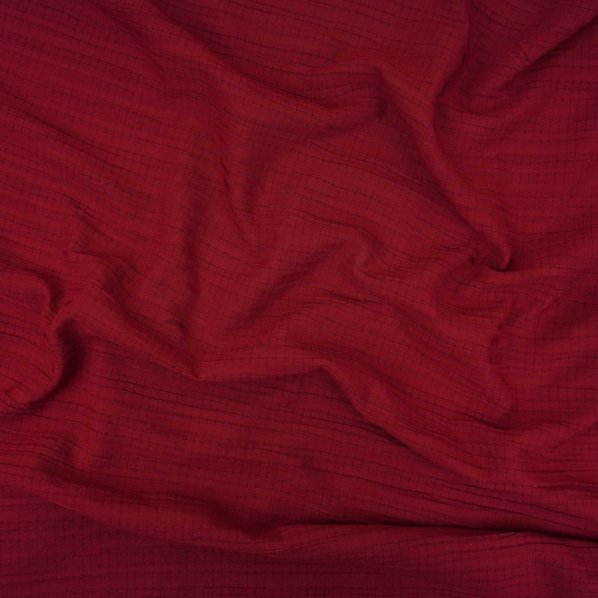Red Solid Crushed Poplin LI-32164 - TradeUNO