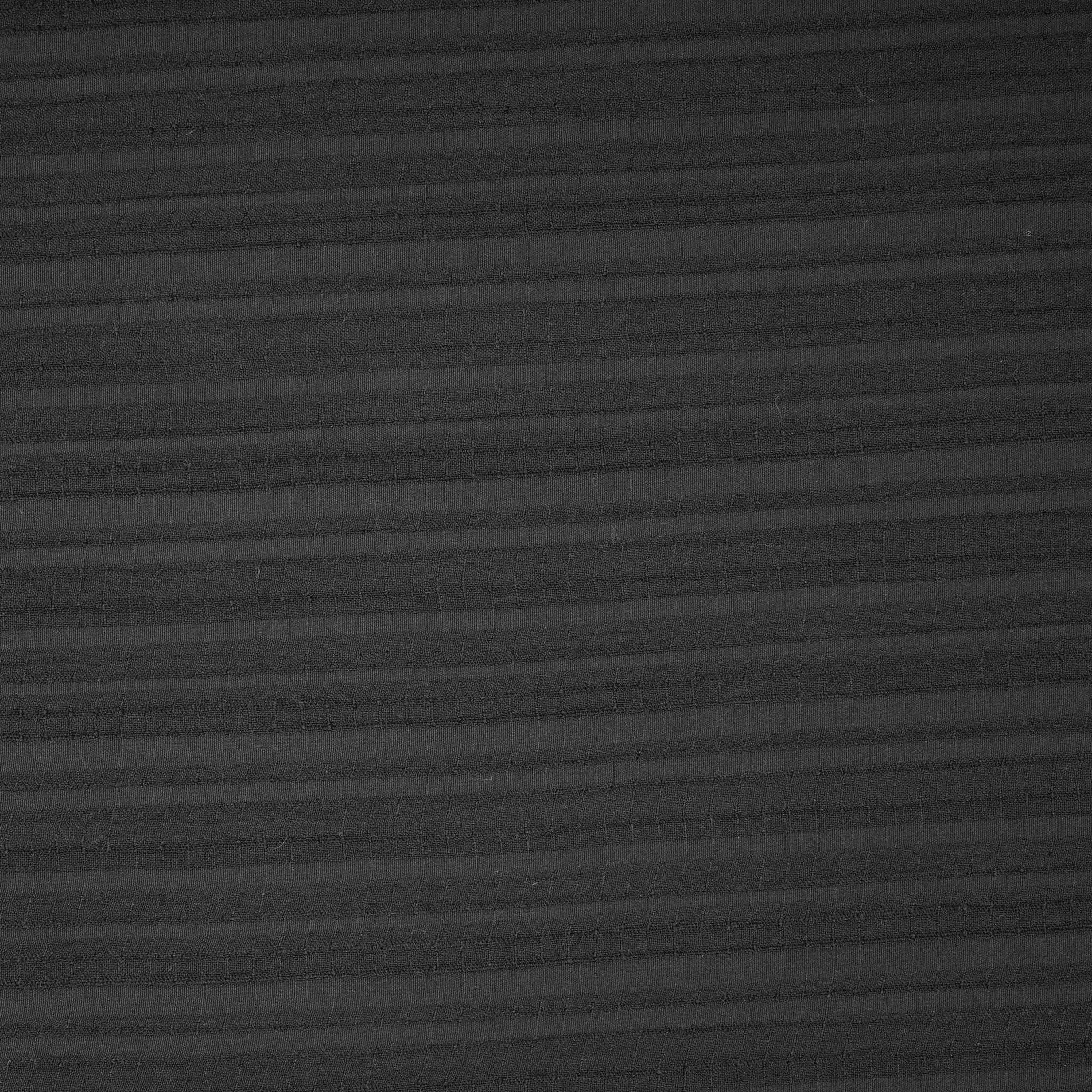 Black Solid Crushed Poplin LI-32163 - TradeUNO