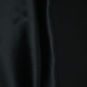 Black Solid Roman Silk Fabric PFM-05 - TradeUNO
