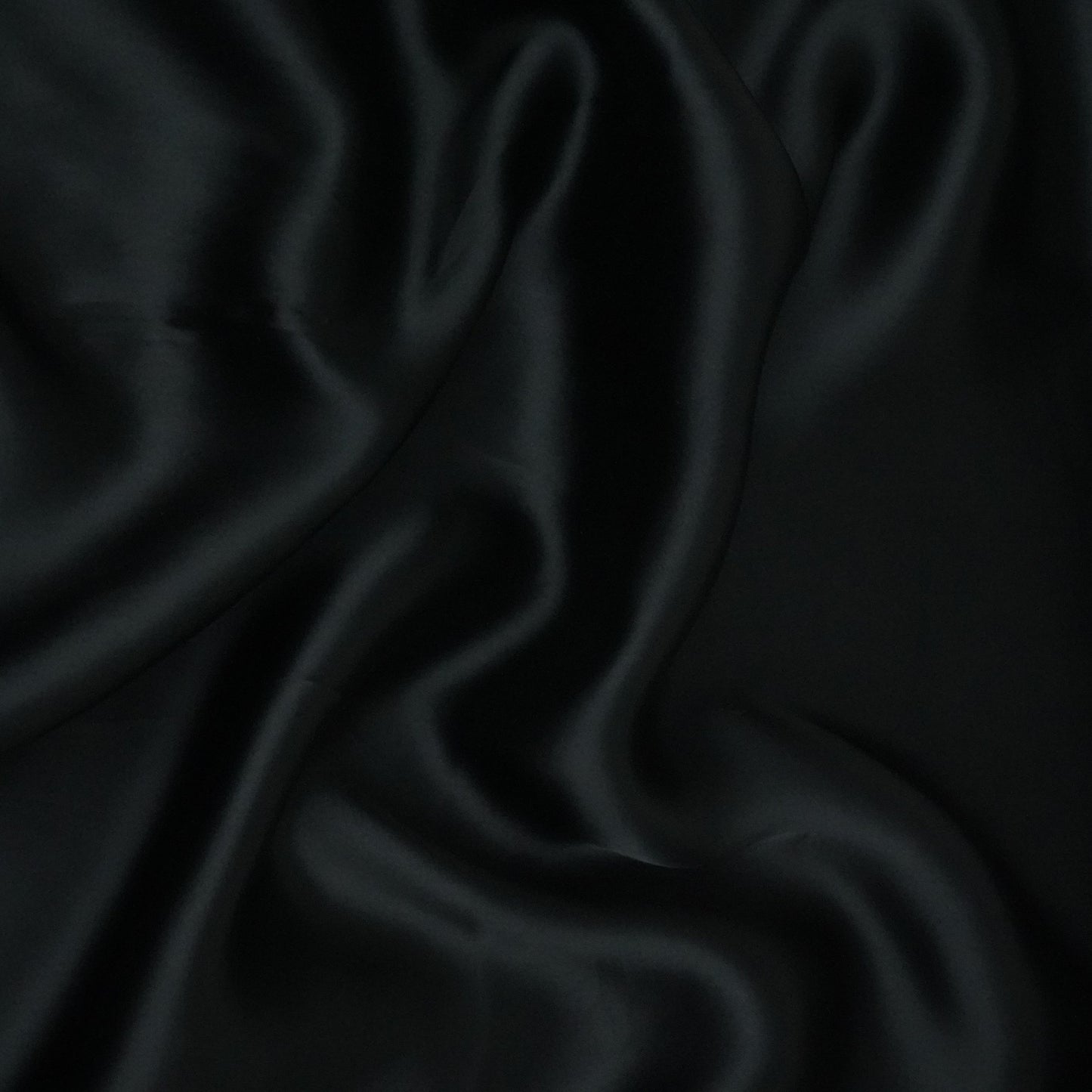 Black Solid Roman Silk Fabric PFM-05