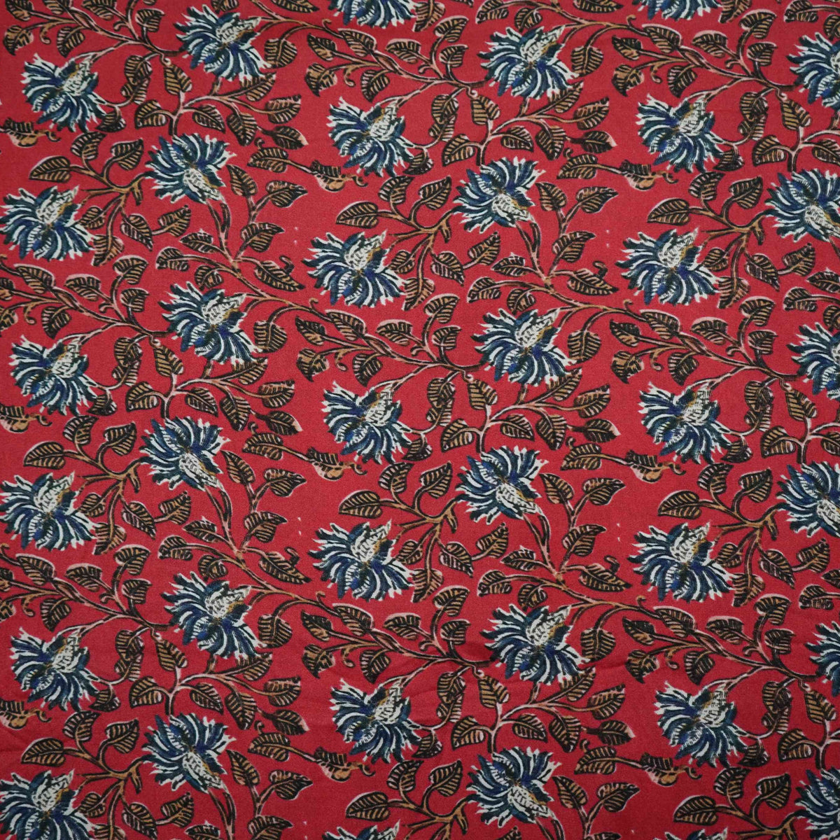 Onion Pink Floral Print Modal Satin Fabric VP-35410