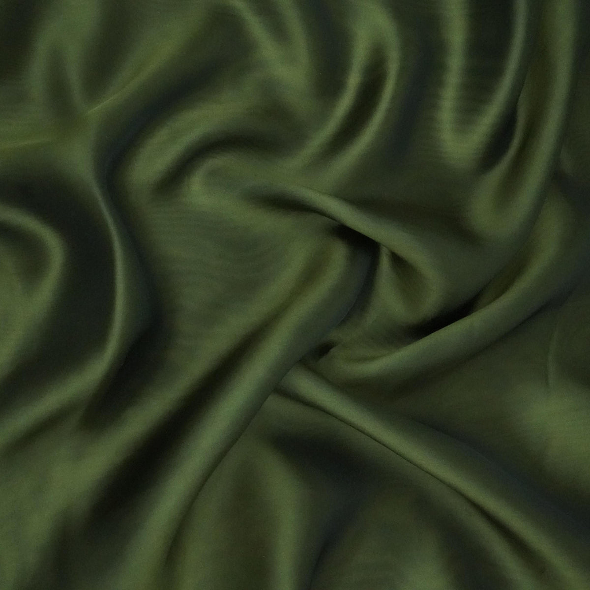 Olive Green Solid Roman Silk Fabric PFM-10 - TradeUNO