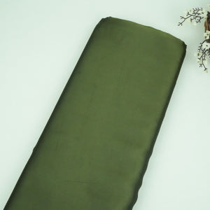 Olive Green Solid Roman Silk Fabric PFM-10 - TradeUNO