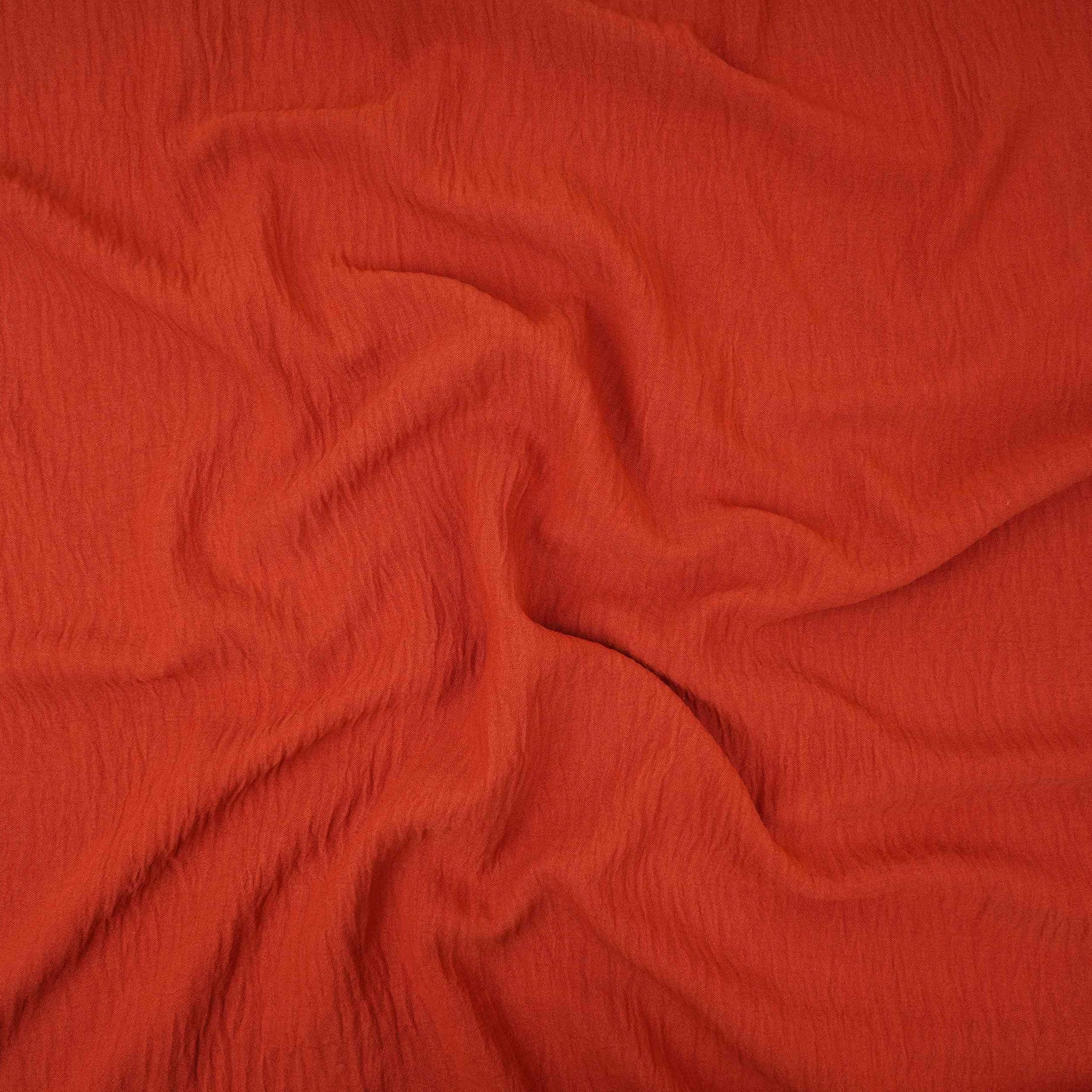 Rust Red Solid Chinnon Lycra Fabric LI-32157 - TradeUNO