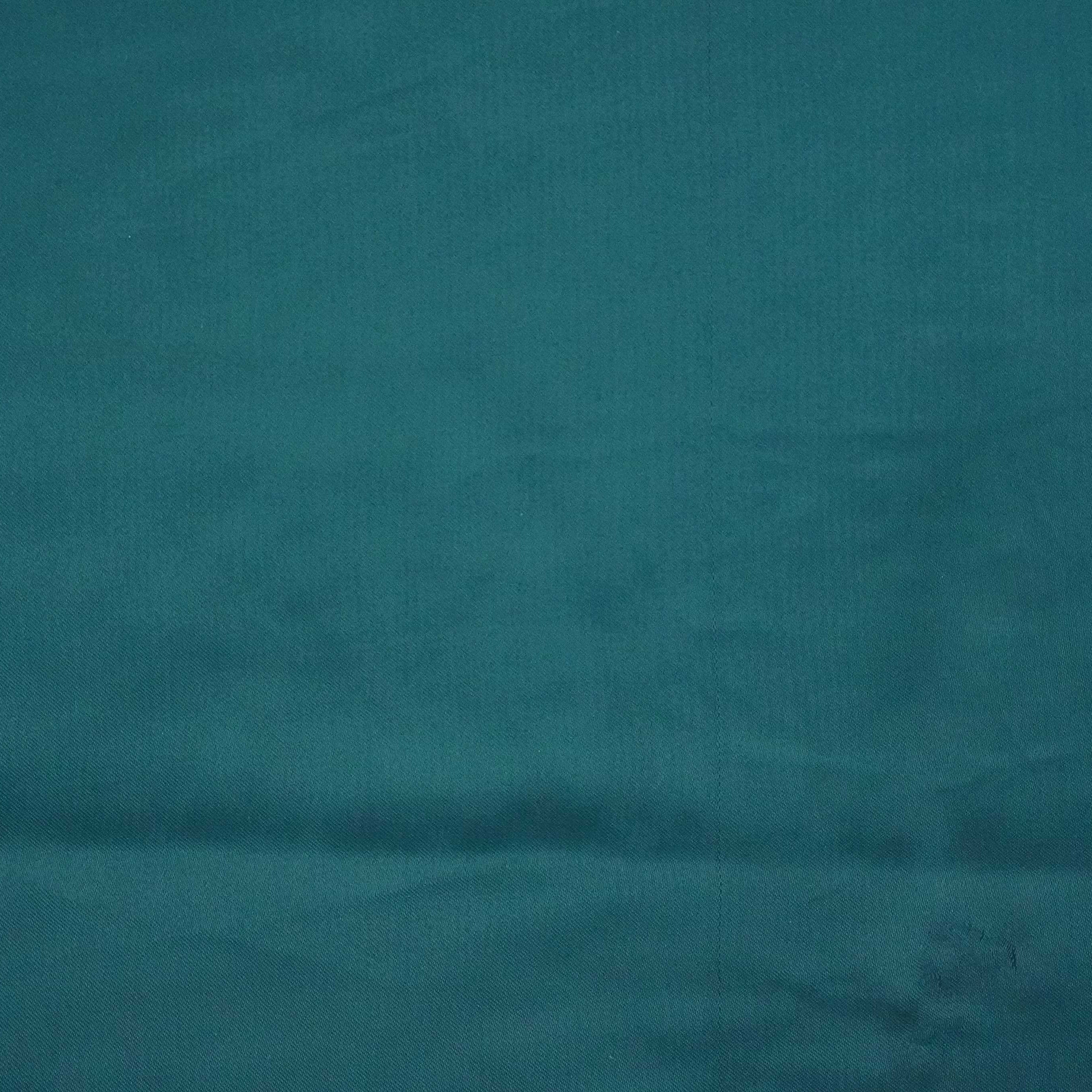 Teal Blue Solid Roman Silk Fabric PFM-03 - TradeUNO