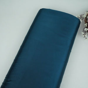 Teal Blue Solid Roman Silk Fabric PFM-03 - TradeUNO