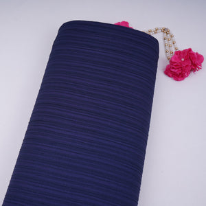 Navy Blue Solid Crushed Poplin LI-32165 - TradeUNO