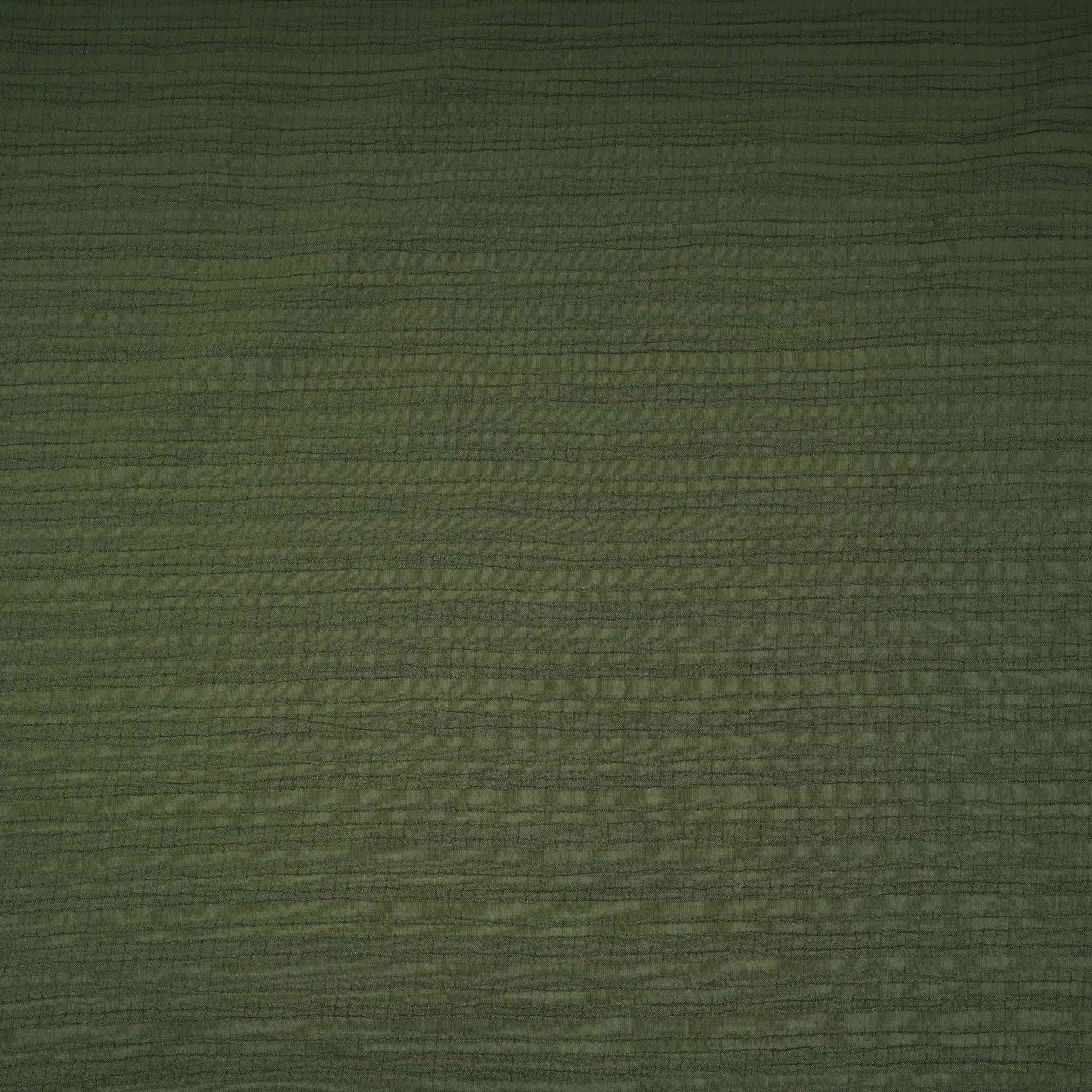 Olive Green Solid Crushed Poplin LI-32162 - TradeUNO