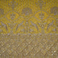 Yellow Mughal Bird & Floral Jaal Embroidery Georgette Fabric DR-32394