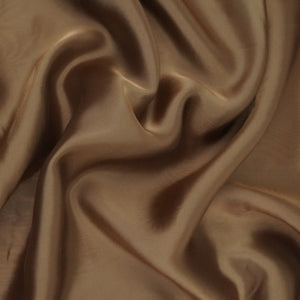Light Brown Solid Roman Silk Fabric PFM-07 - TradeUNO