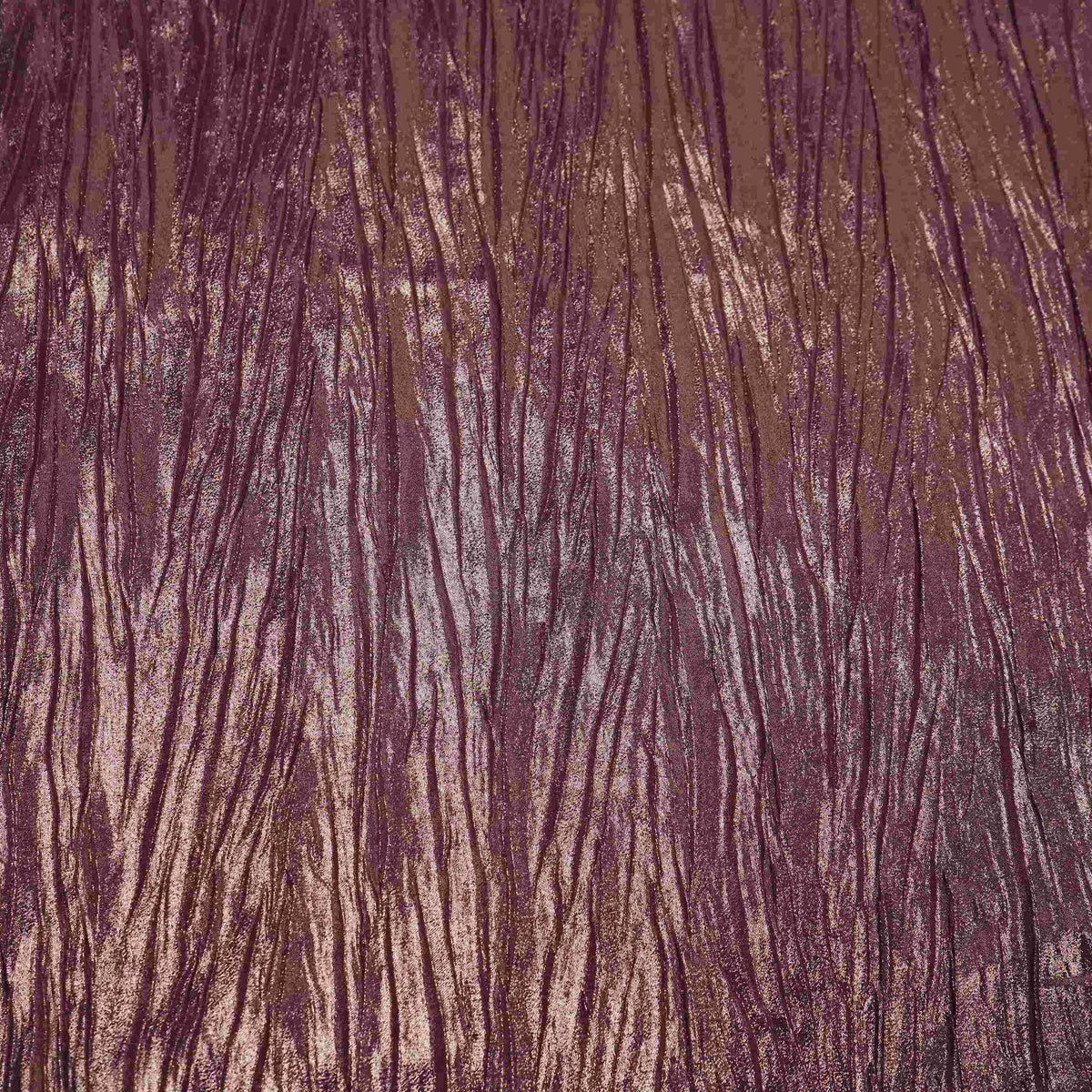 Lavender Pleated Golden Foil Chiffon Fabric LI-33893 – image 2 of 4