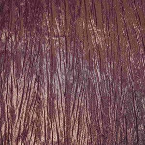 Lavender Pleated Golden Foil Chiffon Fabric LI-33893 – image 2 of 4