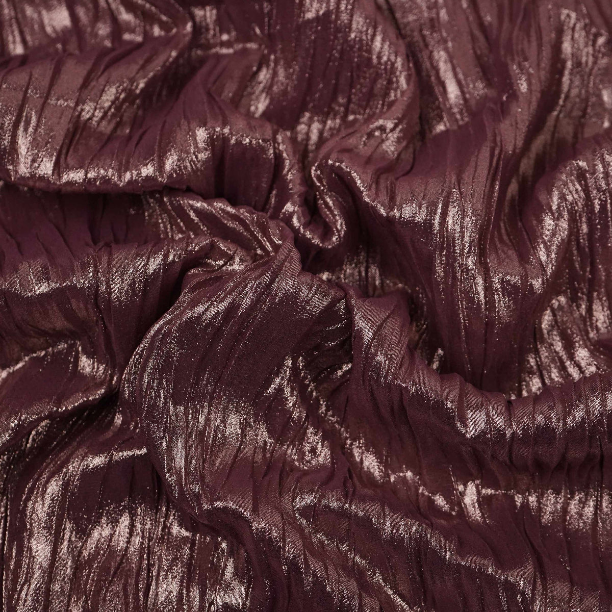 Lavender Pleated Golden Foil Chiffon Fabric LI-33893 – image 3 of 4