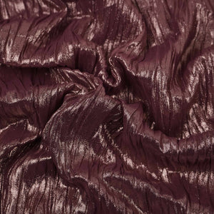 Lavender Pleated Golden Foil Chiffon Fabric LI-33893 – image 3 of 4