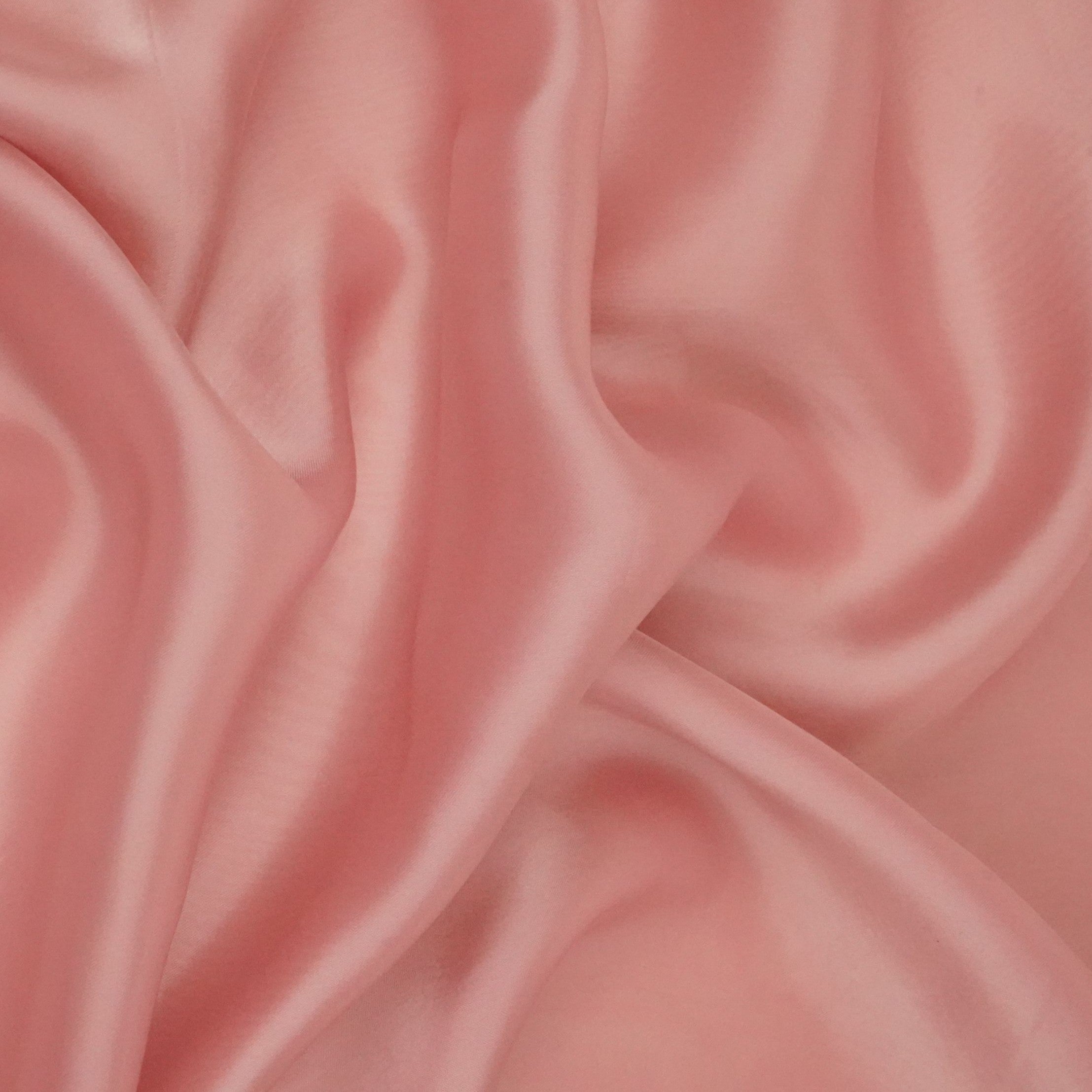 Peach Solid Roman Silk Fabric PFM-16 - TradeUNO