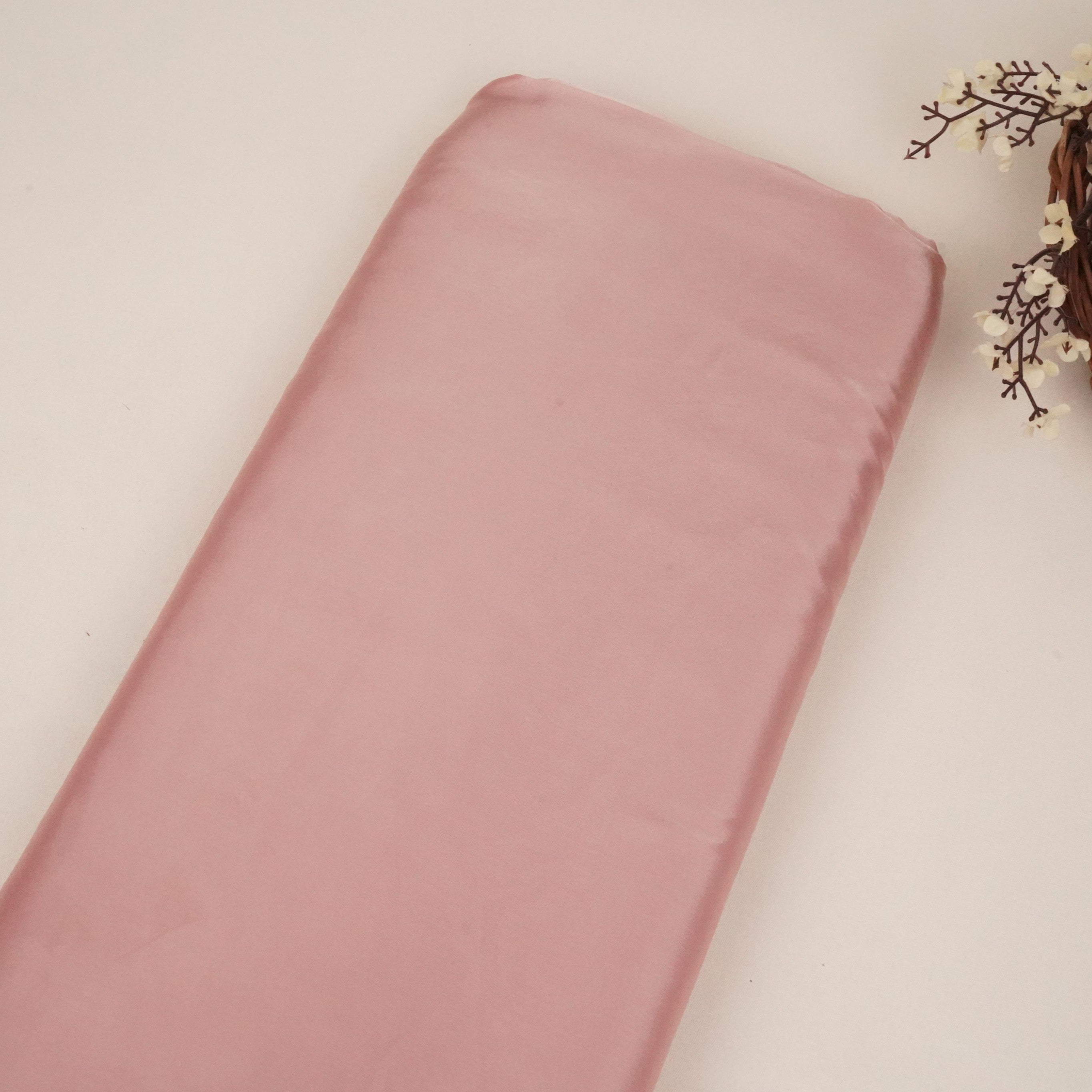 Peach Solid Roman Silk Fabric PFM-16 - TradeUNO
