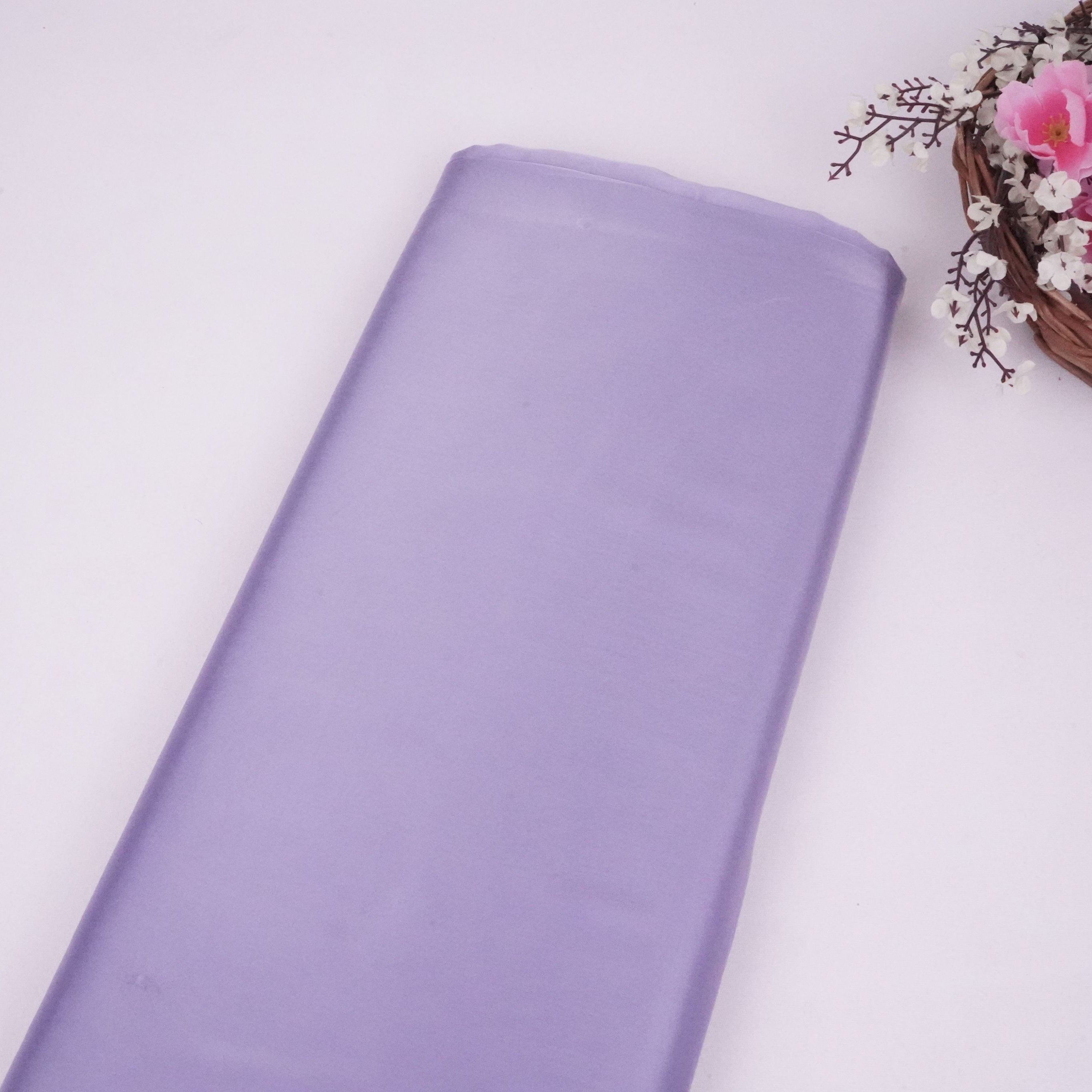 Lavender Solid Roman Silk Fabric PFM-01 - TradeUNO