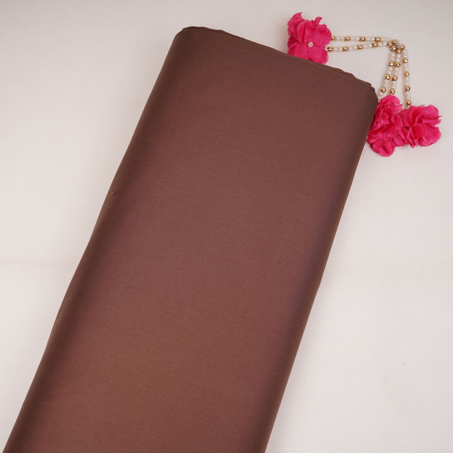 Brown Solid Giza Cotton Fabric TFG-12