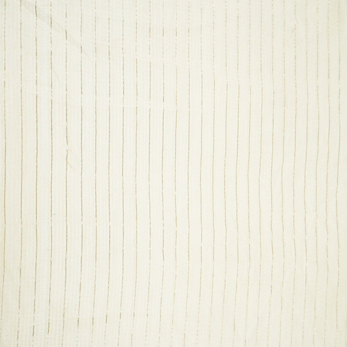 White Stripe Thread Embroidery Dyeable Raw Silk Fabric AT-33876 – image 2 of 4