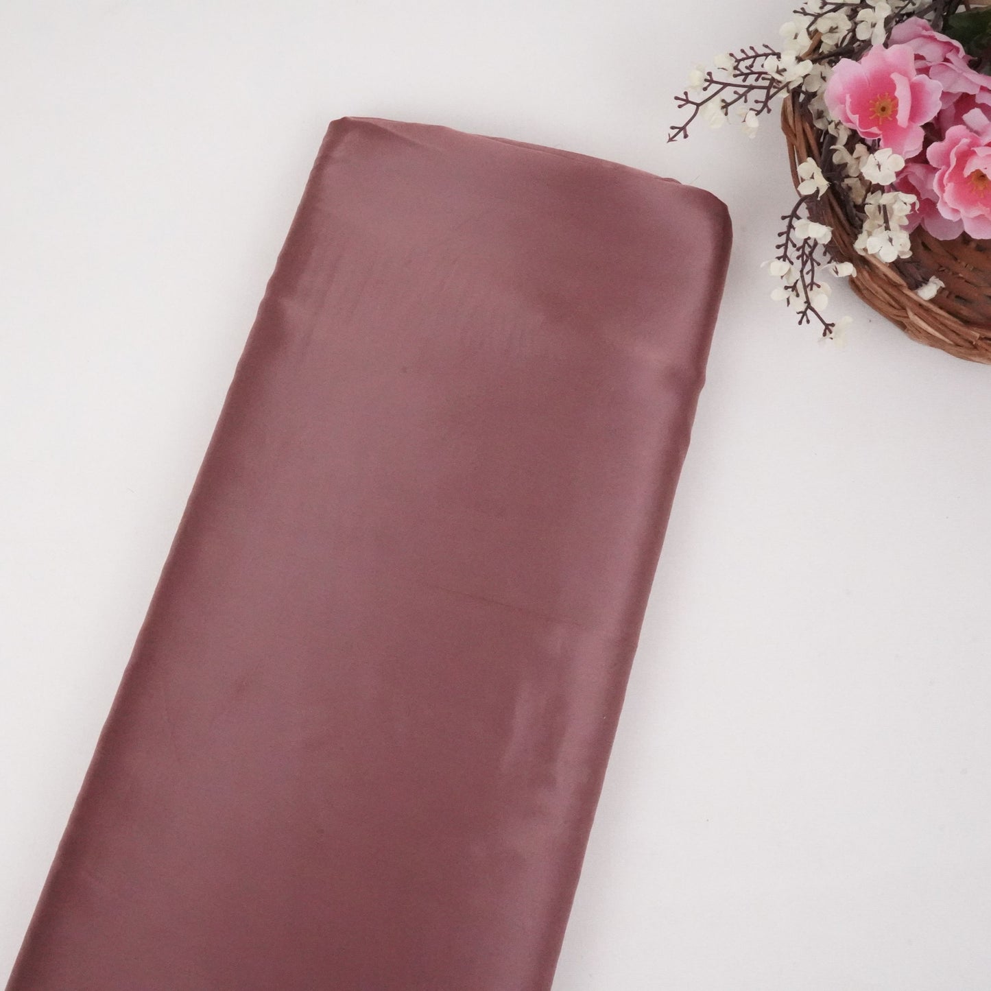 Deep Plum Solid Roman Silk Fabric PFM-04
