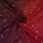 Red with Pink 4D Buti embroidery Malai Chanderi Fabric VF-32238