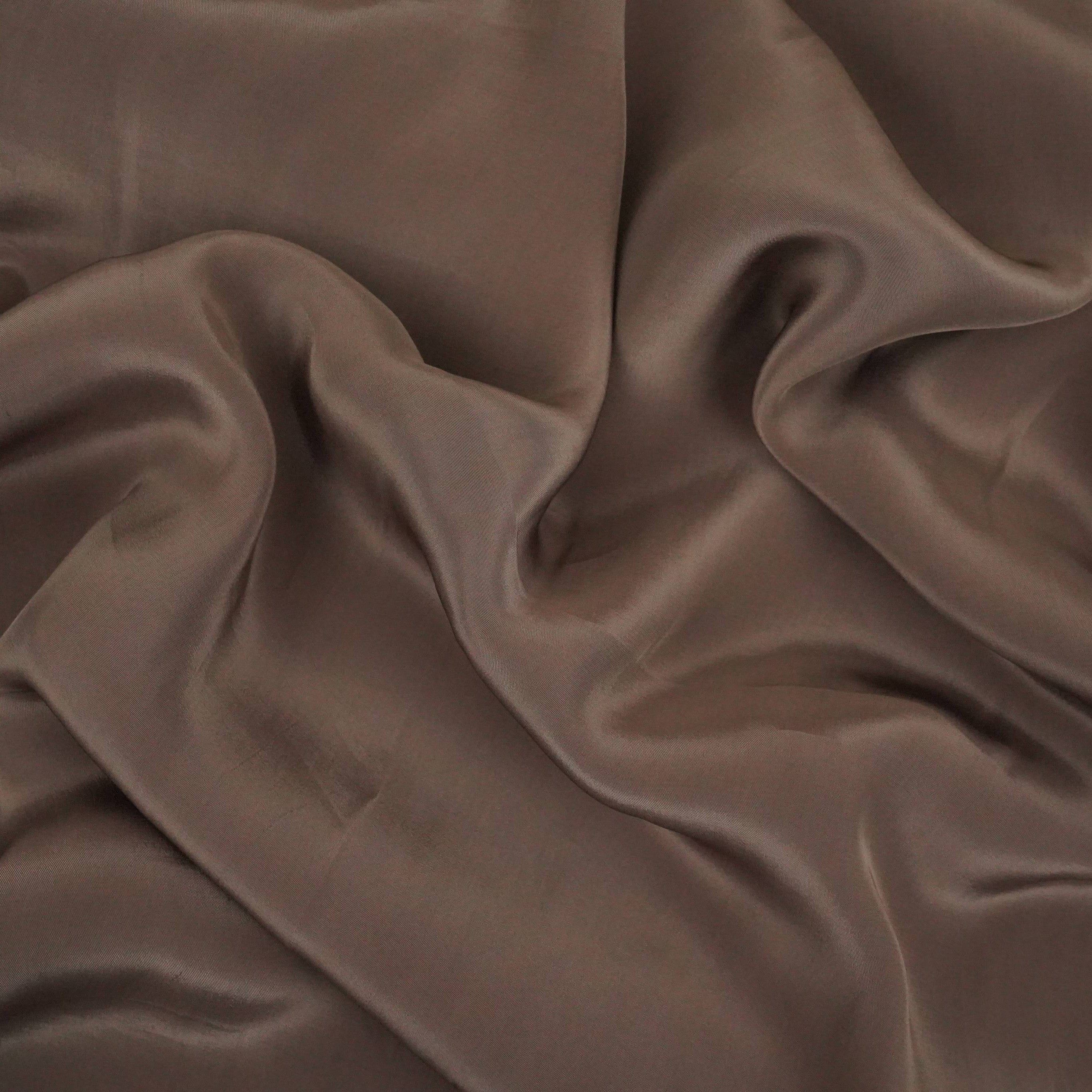 Chocolate Brown Natural Crepe Fabric GT-28621 - TradeUNO