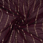Wine Zari Stripes With Sequins Embroidery Georgette Fabric DR-32369