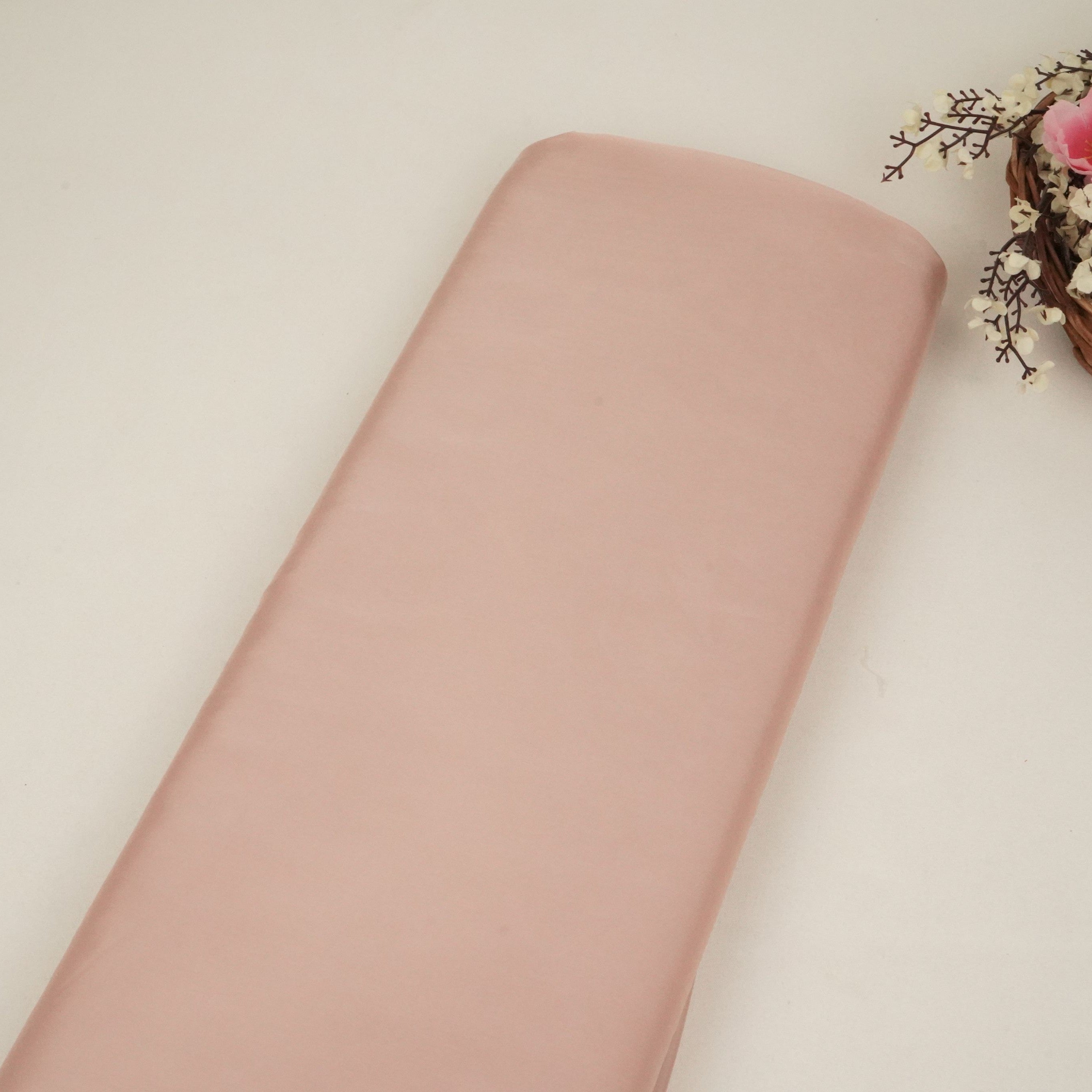 Blush Pink Solid Roman Silk Fabric PFM-02 - TradeUNO