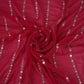 Pink Zari Stripes With Sequins Embroidery Georgette Fabric DR-32371