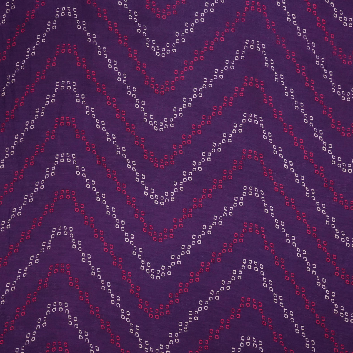 Purple Laheriya Print Chanderi Fabric SC-34745