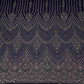 Royal Blue Heavy Zari Sequins Embroidery Georgette Fabric DR-32405