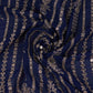 Royal Blue Heavy Zari Sequins Embroidery Georgette Fabric DR-32405