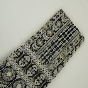 Black Chikankari Sequins Embroidery Georgette Fabric AT-33874