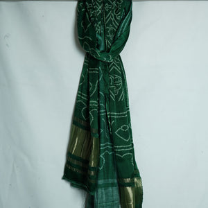 Green Bandhani Print Gajji Silk Dupatta GT-34119 – image 3 of 3