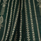 Bottle Green Zari Sequins Embroidery Georgette Fabric DR-32404