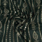 Bottle Green Zari Sequins Embroidery Georgette Fabric DR-32404