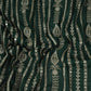 Bottle Green Zari Sequins Embroidery Georgette Fabric DR-32404