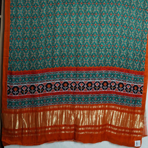 Teal Green Patola Print Gajji Silk Dupatta GT-34115 – image 2 of 3