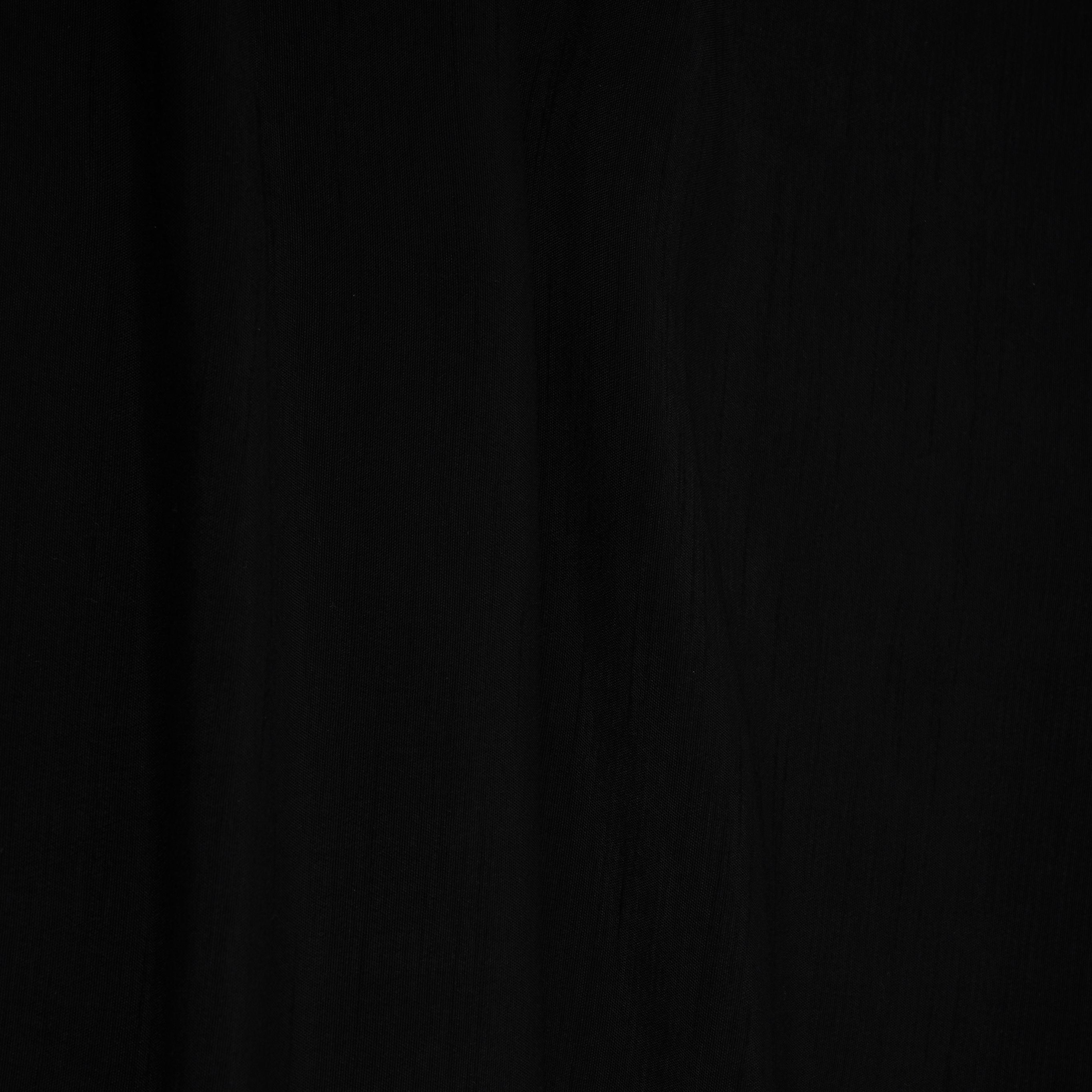 Black Solid Bemberg Raw Silk Fabric SSMR-07 - TradeUNO