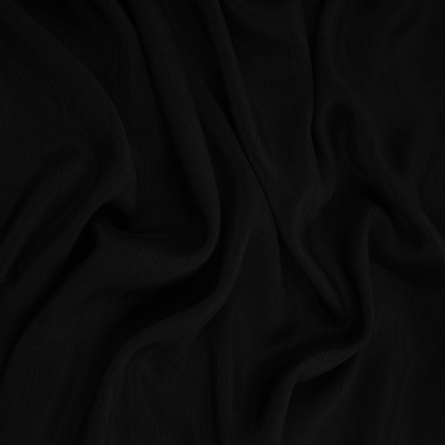 Black Solid Bemberg Raw Silk Fabric SSMR-07