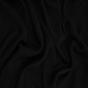 Black Solid Bemberg Raw Silk Fabric SSMR-07 - TradeUNO