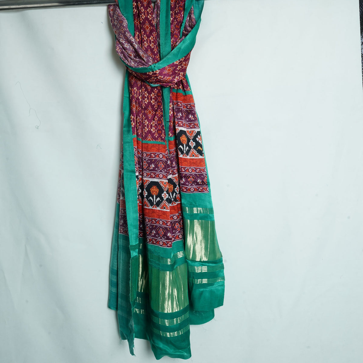 Purple Patola Print Gajji Silk Dupatta GT-34117 – image 3 of 3