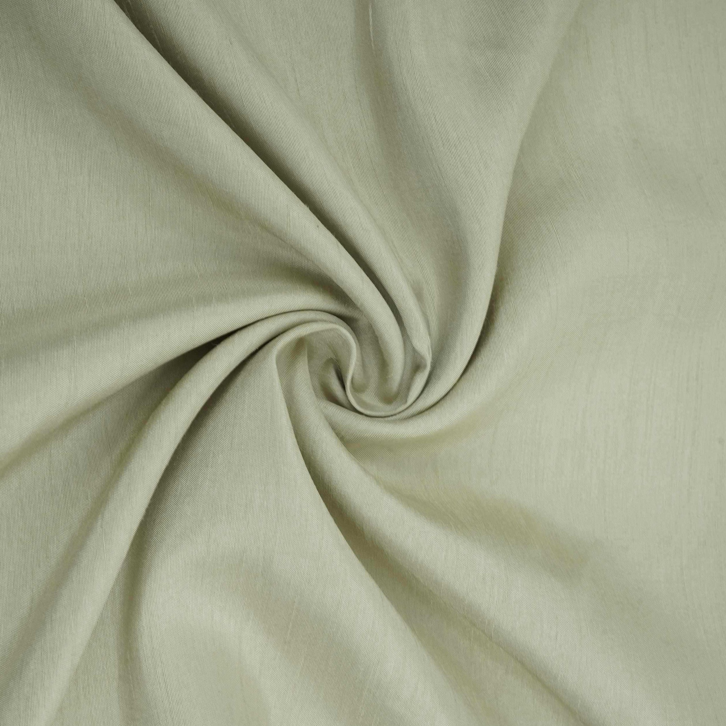 Mint Green Solid Bemberg Raw Silk Fabric SSMR-08 - TradeUNO