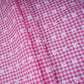 Pink & White Check Floral Embroidery Cotton Fabric MJF-30618
