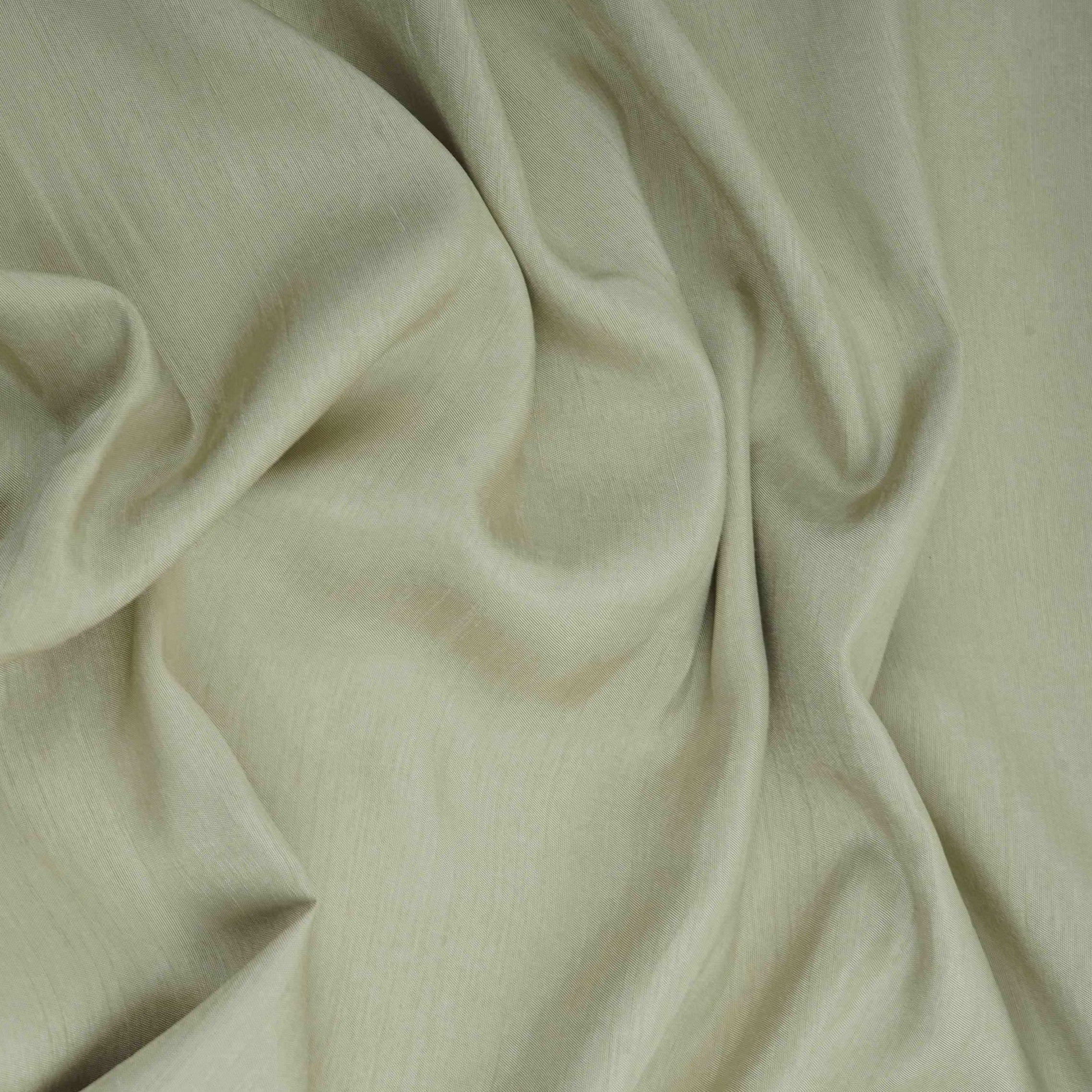Mint Green Solid Bemberg Raw Silk Fabric SSMR-08 - TradeUNO