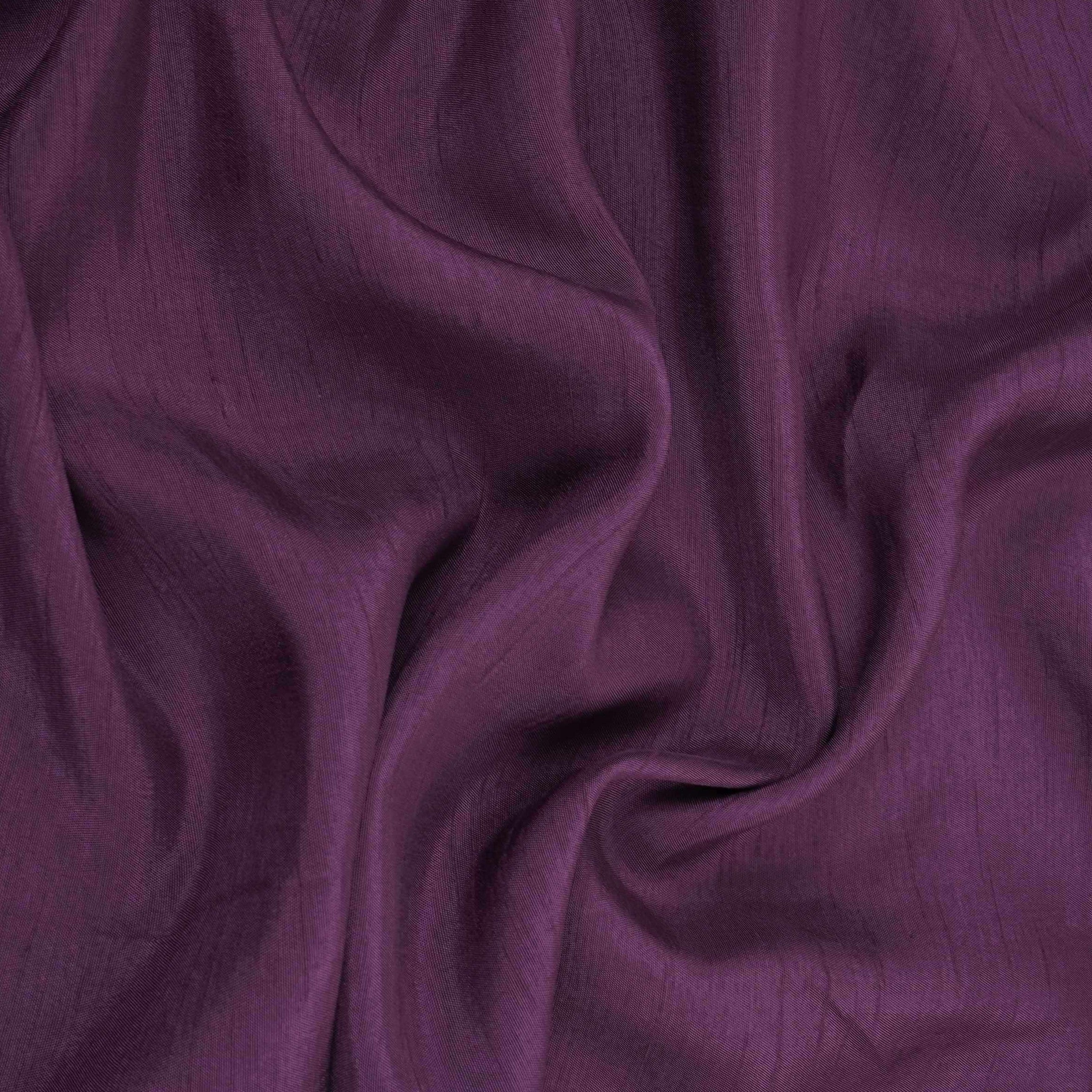 Purple Solid Bemberg Raw Silk Fabric SSMR-06 - TradeUNO